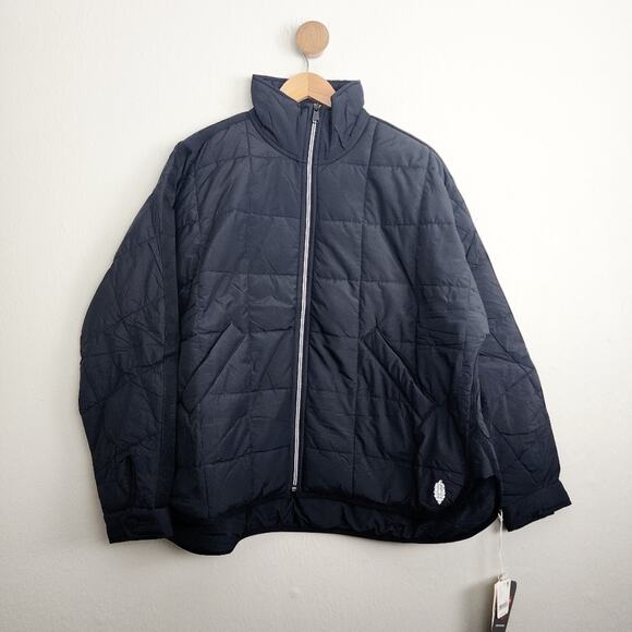 NEW Free People Hatch Maternity Pippa Puffer Quilted Jacket in Black - Picture 1 of 13